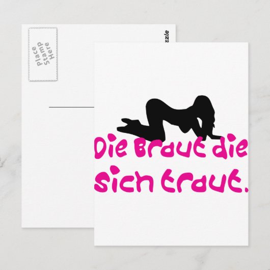 Jonggezellenafscheid / huwelijk briefkaart (Voorkant / Achterkant)