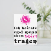 Jonggezellenafscheid / huwelijk briefkaart (Staand voorkant)