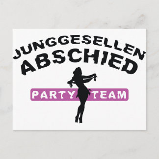 Jonggezellenafscheid / huwelijk briefkaart