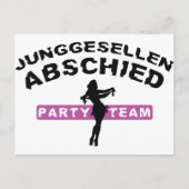 Jonggezellenafscheid / huwelijk briefkaart (Voorkant)