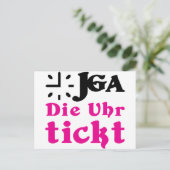 Jonggezellenafscheid / trouwen briefkaart (Staand voorkant)