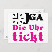 Jonggezellenafscheid / trouwen briefkaart (Voorkant / Achterkant)