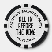Jonggezellenfeest: alles of niets voor de ring poker chips (Voorkant)