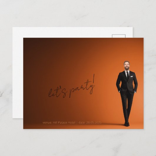 Jonggezellenfeest Briefkaart (Voorkant / Achterkant)