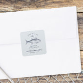 Jonggezellenfeest Bruidegom Vis Trip Vierkante Sticker