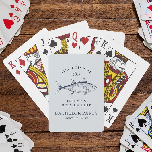 Jonggezellenfeest Bruidegom Vistrip Grappig Pokerkaarten