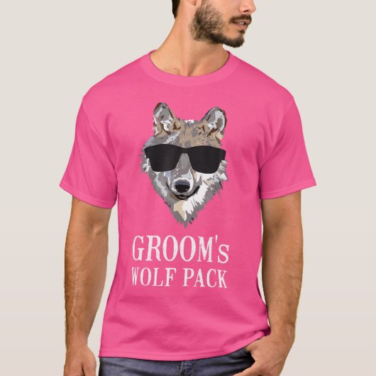 Jonggezellenfeest Bruidegom'S Wolf Pack T-shirt (Voorkant)