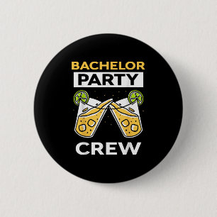 Jonggezellenfeest Crew Bruid Bruidegom Team _1 Ronde Button 5,7 Cm