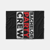 Jonggezellenfeest Crew Bruid Bruidegom Team _2 Fleece Deken (Voorkant (Horizontaal))