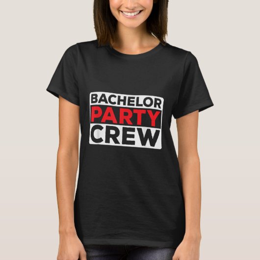 Jonggezellenfeest Crew Bruid Bruidegom Team T-shirt (Voorkant)
