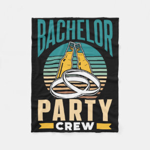 Jonggezellenfeest Crew Bruidegom Bruid Team Fleece Deken