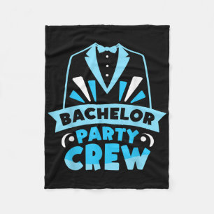 Jonggezellenfeest Crew Team Bruidegom Bruid  Fleece Deken