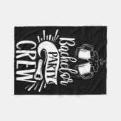 Jonggezellenfeest Crew Team Bruidegom Bruid Fleece Deken (Voorkant (Horizontaal))