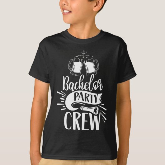 Jonggezellenfeest Crew Team Bruidegom Bruid T-shirt (Voorkant)