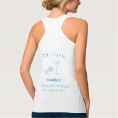 Jonggezellenfeest Feest Crew Strand Blauw Tanktop (Achterkant)