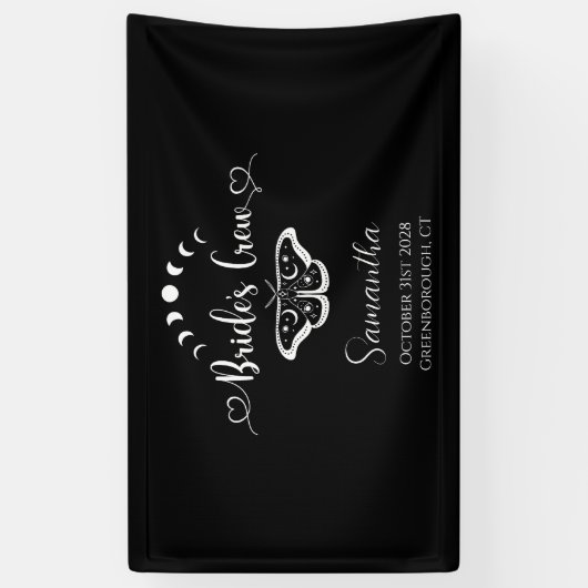 Jonggezellenfeest hemels gotisch gepersonaliseerd spandoek (Verticaal)