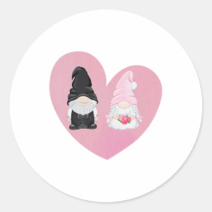 Jonggezellenfeest Huwelijk Honeymoon Kabouter Brui Ronde Sticker