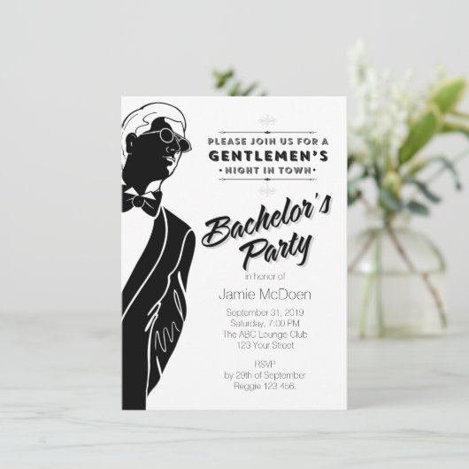 Jonggezellenfeest Kaart (Staand voorkant)