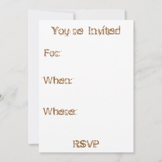 Jonggezellenfeest Kaart (Achterkant)