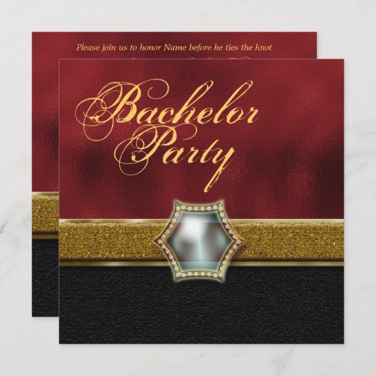 Jonggezellenfeest Kaart (Voorkant / Achterkant)