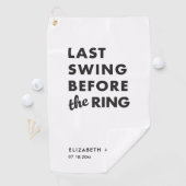 Jonggezellenfeest Laatste wilde dans voor de trouw Golfhanddoek (Insitu)