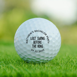 Jonggezellenfeest Laatste wildebras voor de trouwr Golfballen