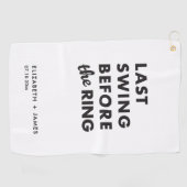 Jonggezellenfeest Laatste wildebras voor de trouwr Golfhanddoek (Horizontaal)