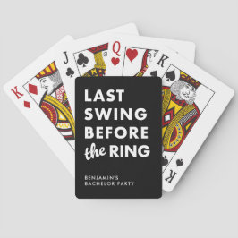 Jonggezellenfeest Laatste Zwengel Voor de Ring Fav Pokerkaarten