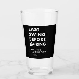 Jonggezellenfeest Laatste zwier voor de ring Zwart Glas