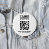 Jonggezellenfeest QR Code Drink Kopen Team Bruideg Ronde Button 4,0 Cm (In situ)