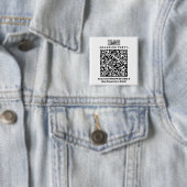 Jonggezellenfeest QR Code Drink Kopen Team Bruideg Vierkante Button 5,1 Cm (In situ)