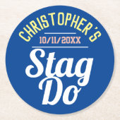 Jonggezellenfeest Ronde Kartonnen Onderzetter (Voorkant)