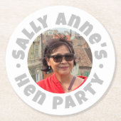 Jonggezellenfeest Ronde Kartonnen Onderzetter (Voorkant)