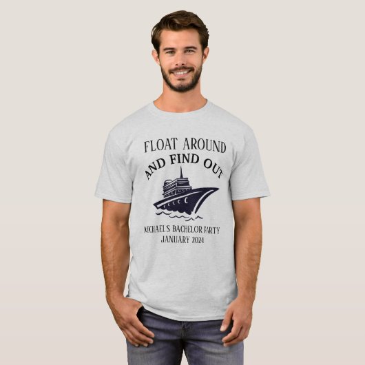 Jonggezellenfeest Rondzwerven en erachter komen T-shirt (Voorkant volledig)