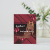 Jonggezellenfeest S..exy Meisje Rode Ballonnen Kaart (Staand voorkant)