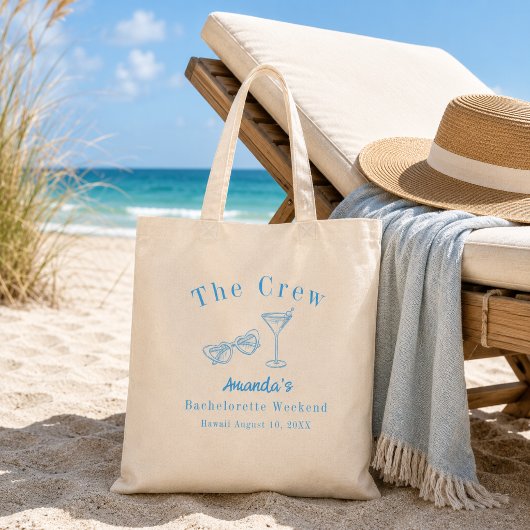 Jonggezellenfeest Strand Crew Blauw Tote Bag