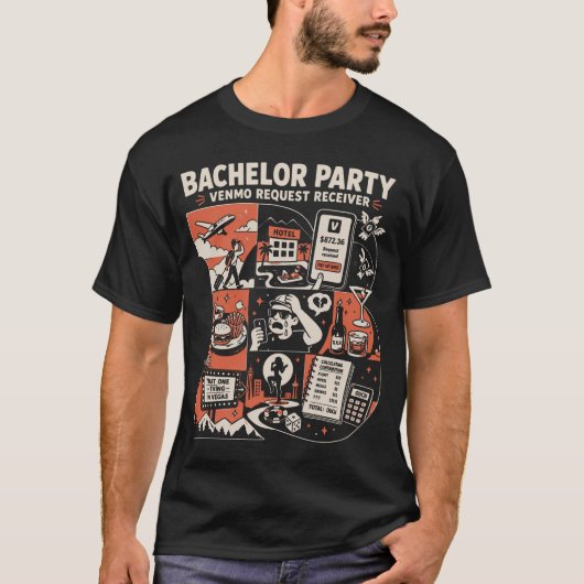 Jonggezellenfeest T-shirt (Voorkant)