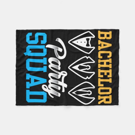 Jonggezellenfeest Team Bruid Bruidegom Krijger Fleece Deken (Voorkant (Horizontaal))