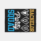 Jonggezellenfeest Trouw Team Bruidegom Fleece Deken (Voorkant (Horizontaal))