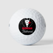 Jonggezellenfeest Trouw Tuxedo Aanpasbaar Golfballen (Voorkant)