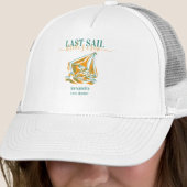 Jonggezellenfeest van de laatste zeiltocht voor de trucker pet