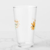 Jonggezellenfeest voeg naam datum plaats zonnebloe glas (Rechts)