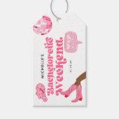 Jonggezellenfeest voor het laatst Disco Rodeo Cadeaulabel (Voorkant)