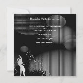 Jonggezellenfeest Zwart Goud Wit Bierglas Meisjes Kaart (Achterkant)