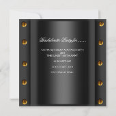 Jonggezellenfeest Zwart Wit Corset Gouden Studs Kaart (Achterkant)