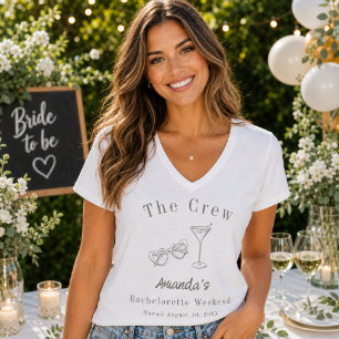 Jonggezellenweekend Feest Crew Strand Salie Groen T-shirt