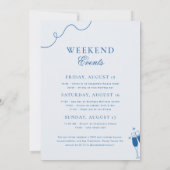 Jonggezellenweekend Last Splash Nautical Blue Hen Kaart (Achterkant)