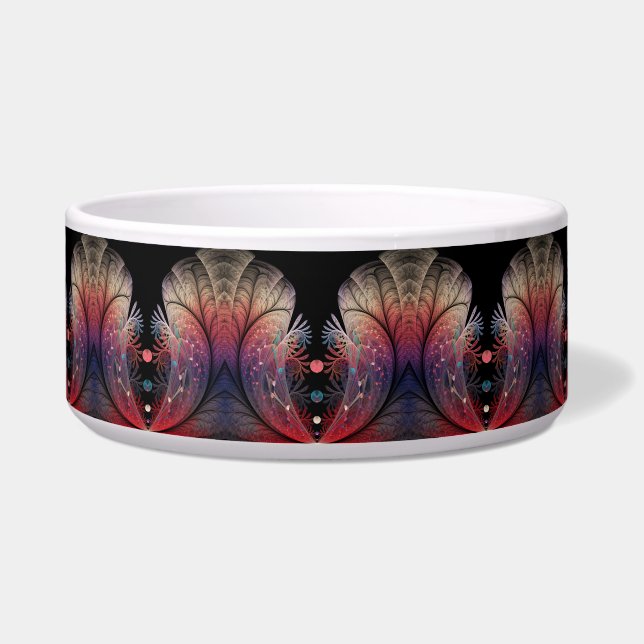 Jonglage Abstract Modern Fantasy Fractal Art Bowl Voerbakje (Voorkant)