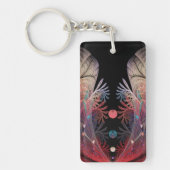 Jonglage Abstract Modern Fantasy Fractal Art Sleutelhanger (Voorkant)