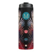 Jonglage Abstract Modern Fantasy Fractal Monogram Thermosbeker (Voorkant)
